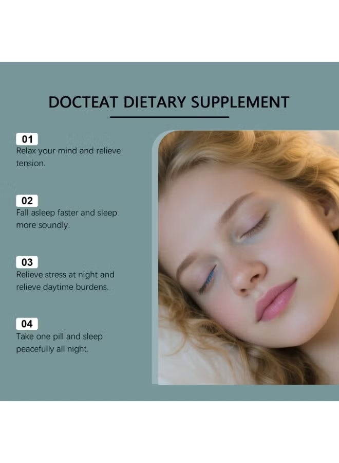 docteat 2*PACKS Nighttime Deep Relax Capsules, Relieve Stress and Tension, Dietary Supplement 60 Capsules*2 - Image 3